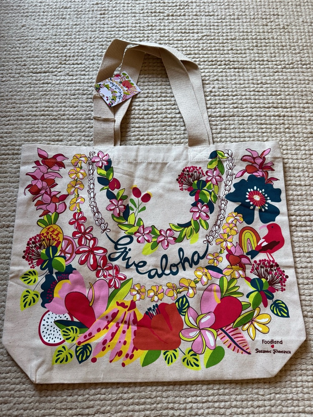Foodland Hawaii x Suzanne Jennerich Limited Edition Cavas Tote Bag NWT